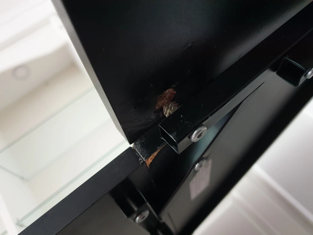 Black L-Shaped Desk with Keyboard Tray - photo 5