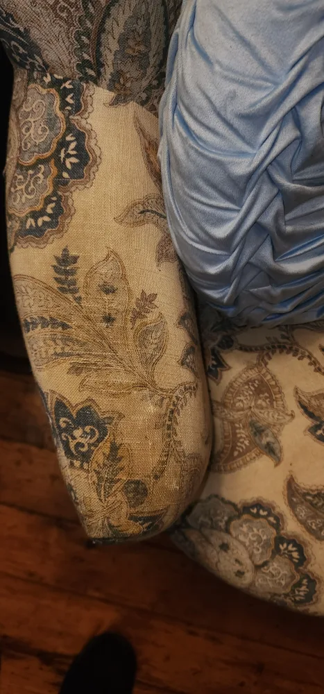 Pair of Floral Upholstered Swivel Chairs image indicator(4)