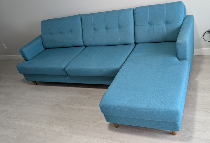 Blue Sectional Sofa - photo 5