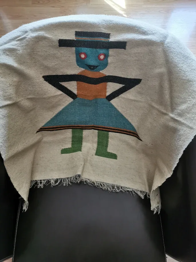 Vintage Handwoven Wool Folk Art thumbnail