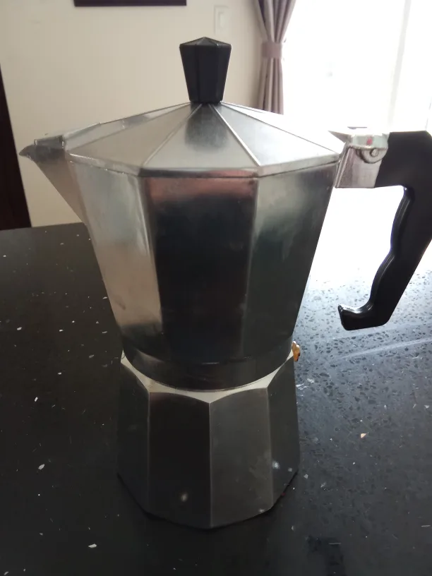 Aluminum Stovetop Moka Coffee Maker 1-cup image indicator(3)