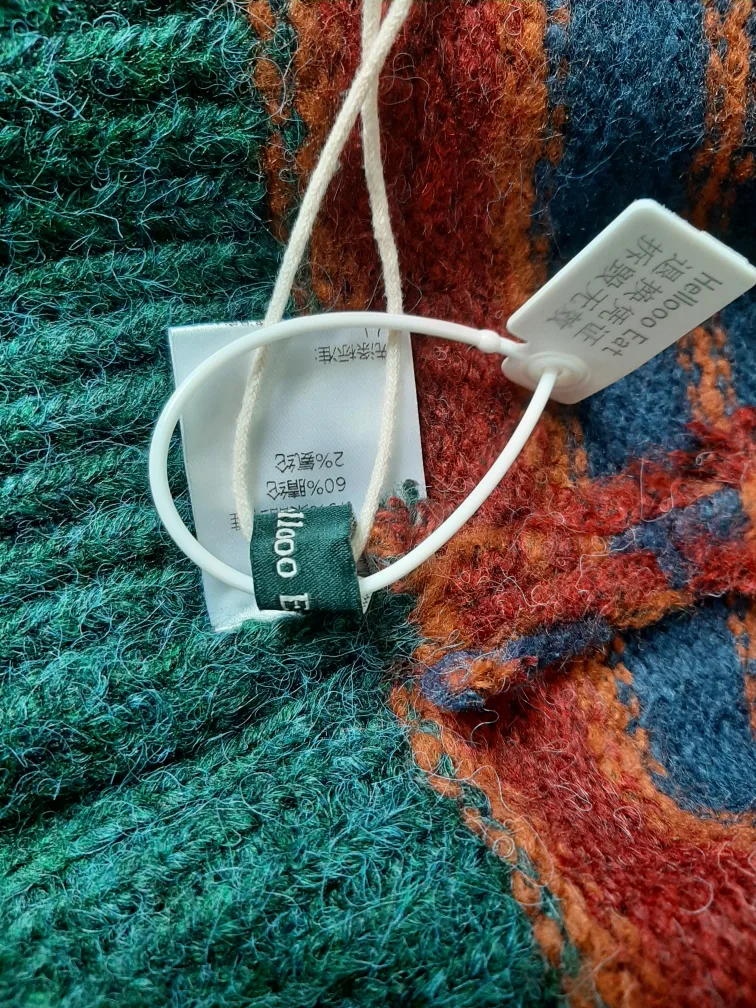 Helloo Eat patchwork knit cardigan image indicator(9)