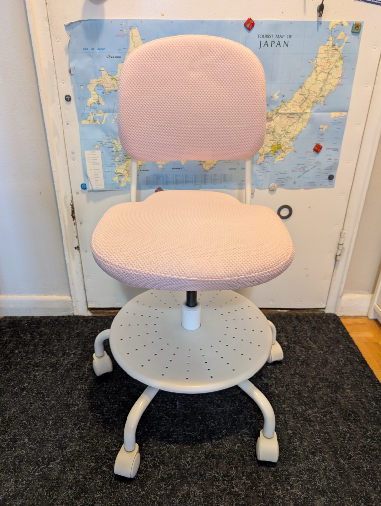 Ikea Pink Swivel Chair for kids