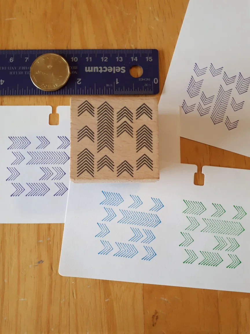 Rubber Stamp: Chevrons / Arrows design image indicator(5)