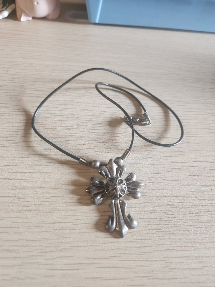 Silver Cross Pendant Necklace