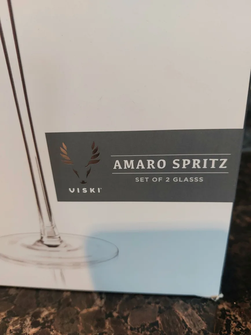 Brand New Amaro Spritz set of 2 glass image indicator(3)