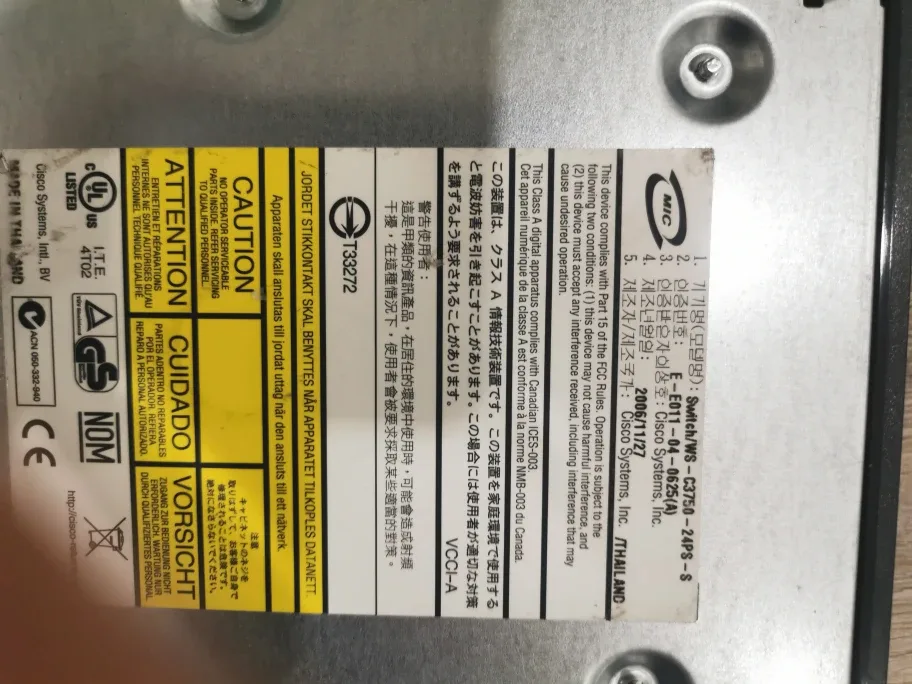 Cisco Switch - 24 Ports - WS-C3750-24PS-S POE image indicator(4)