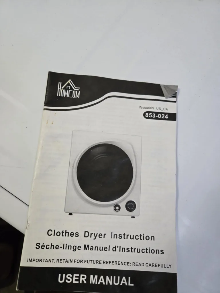 portable HOMCOM Compact Clothes Dryer - White🥕 image indicator(4)