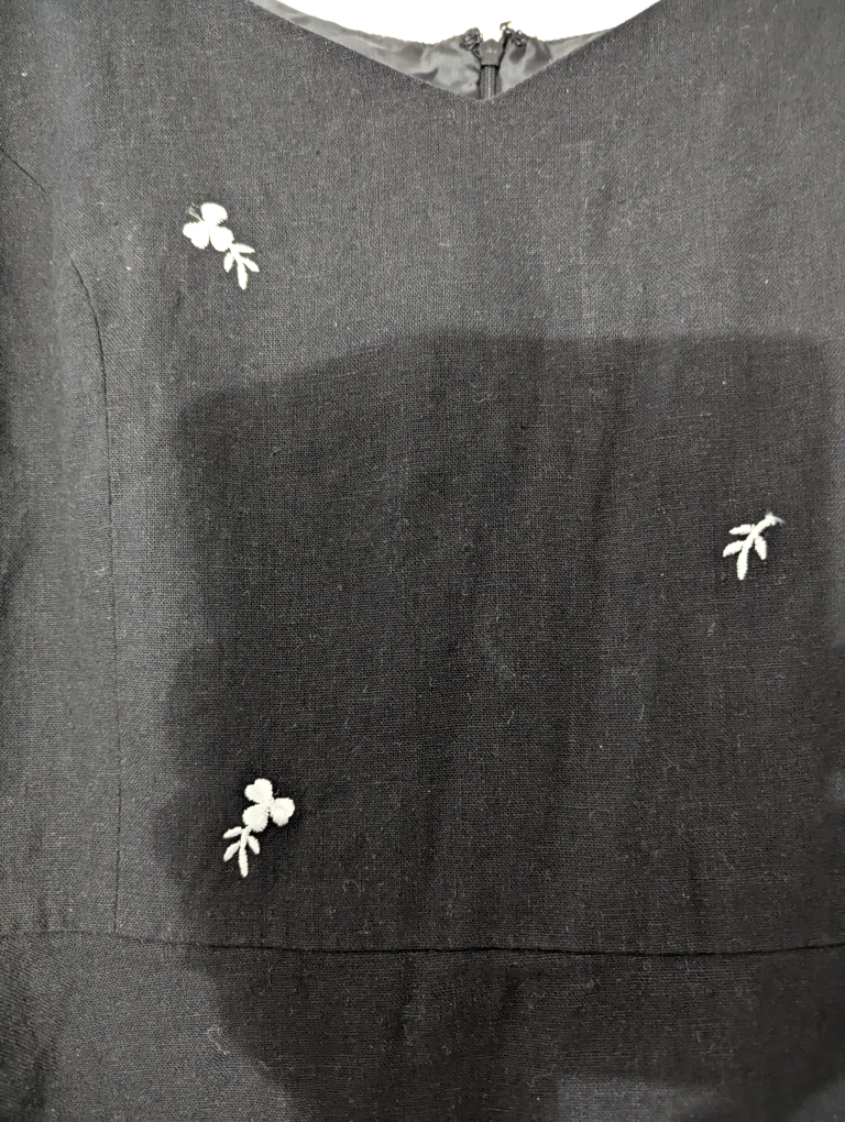 Black Embroidered Dress - photo 2