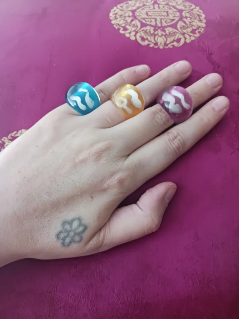 Set Assorted Colourful Rings thumbnail