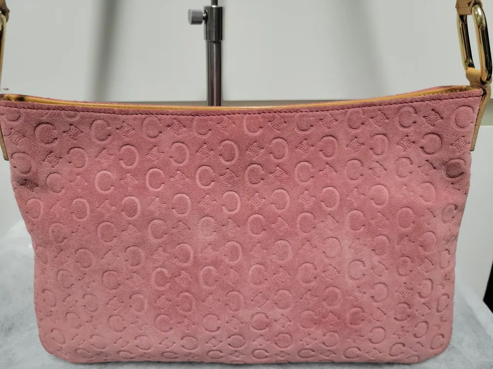 Celine Pink Suede Shoulder Bag image indicator(3)