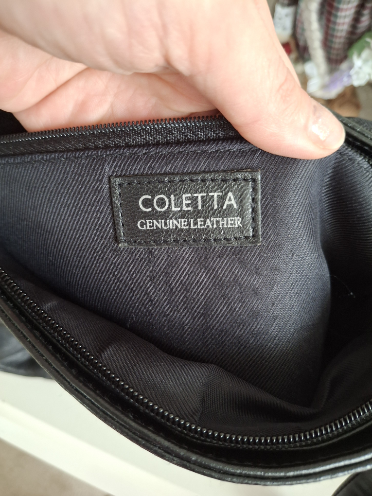 Coletta Genuine Leather Black Shoulder Bag - photo 4