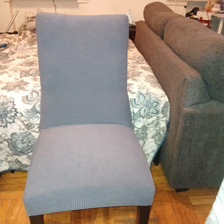 FRECYCLE 4 upholstered chairs with slip covers thumbnail