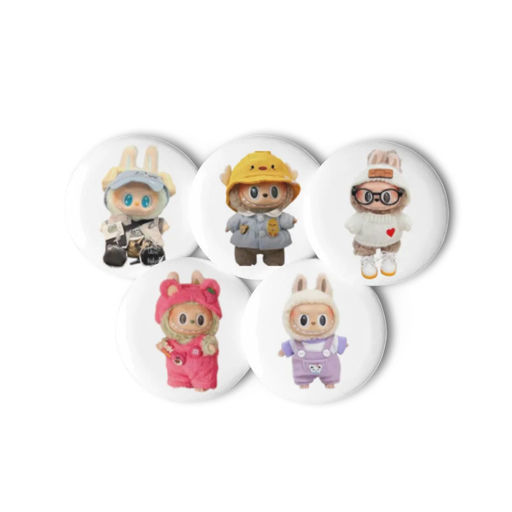 Limited Edition LABUBU Pin Buttons- Set of 5 image indicator(3)