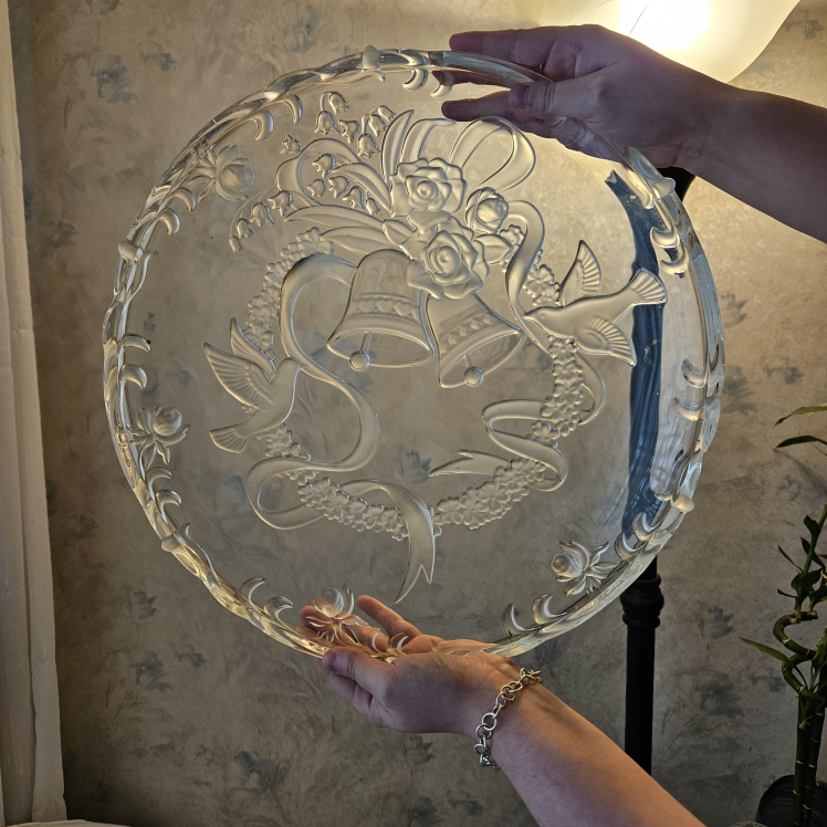 Mikasa Wedding Bells Crystal Platter