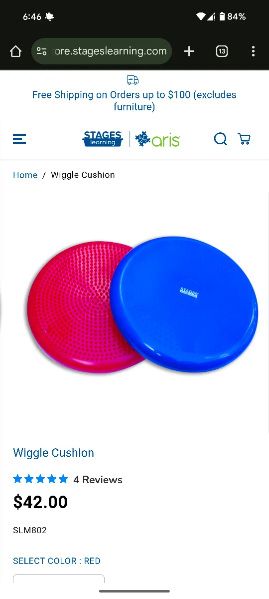 Active Attention Chair Cushion (w. hand pump) thumbnail
