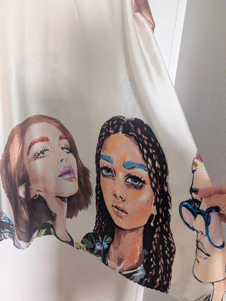 Figure Printed Button Up Blouse thumbnail