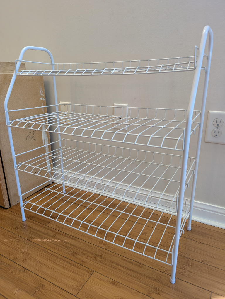 White Metal Shoe Rack - photo 2