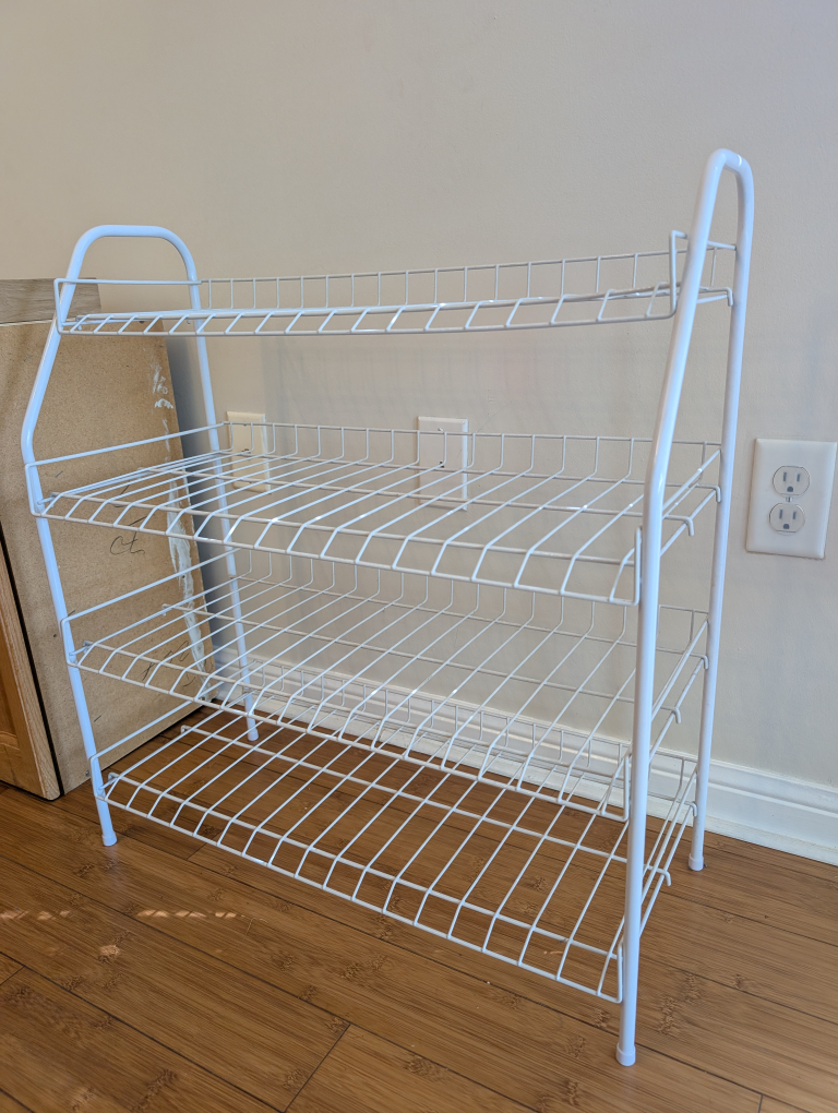 White Metal Shoe Rack - photo 3