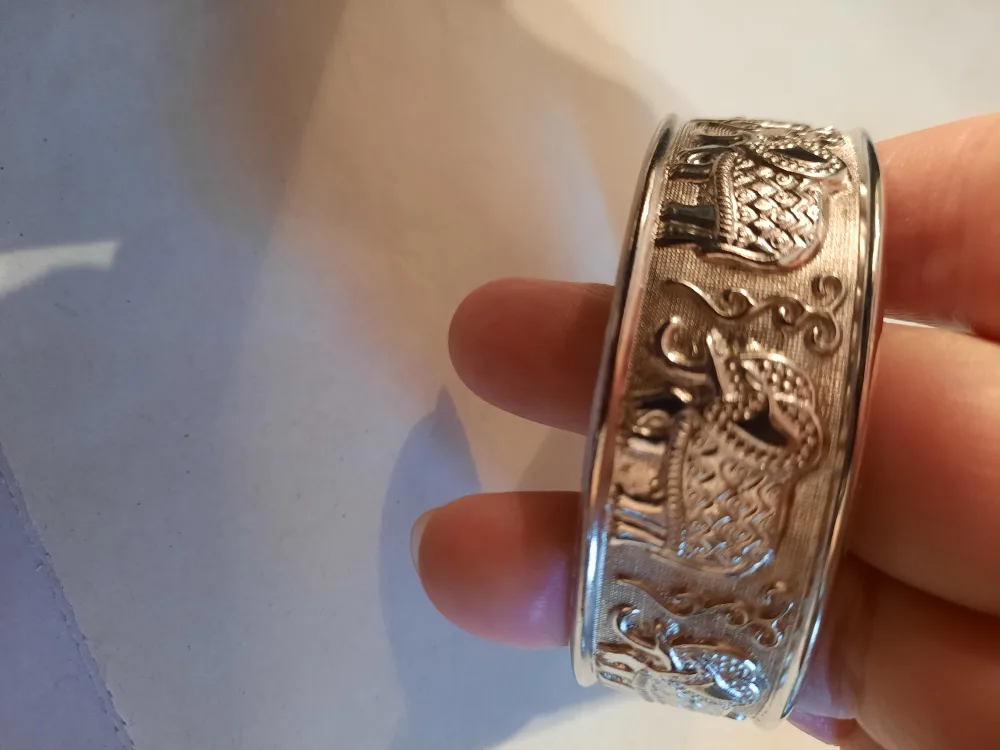 Silver 925 filled  Cuff Bracelet image indicator(2)