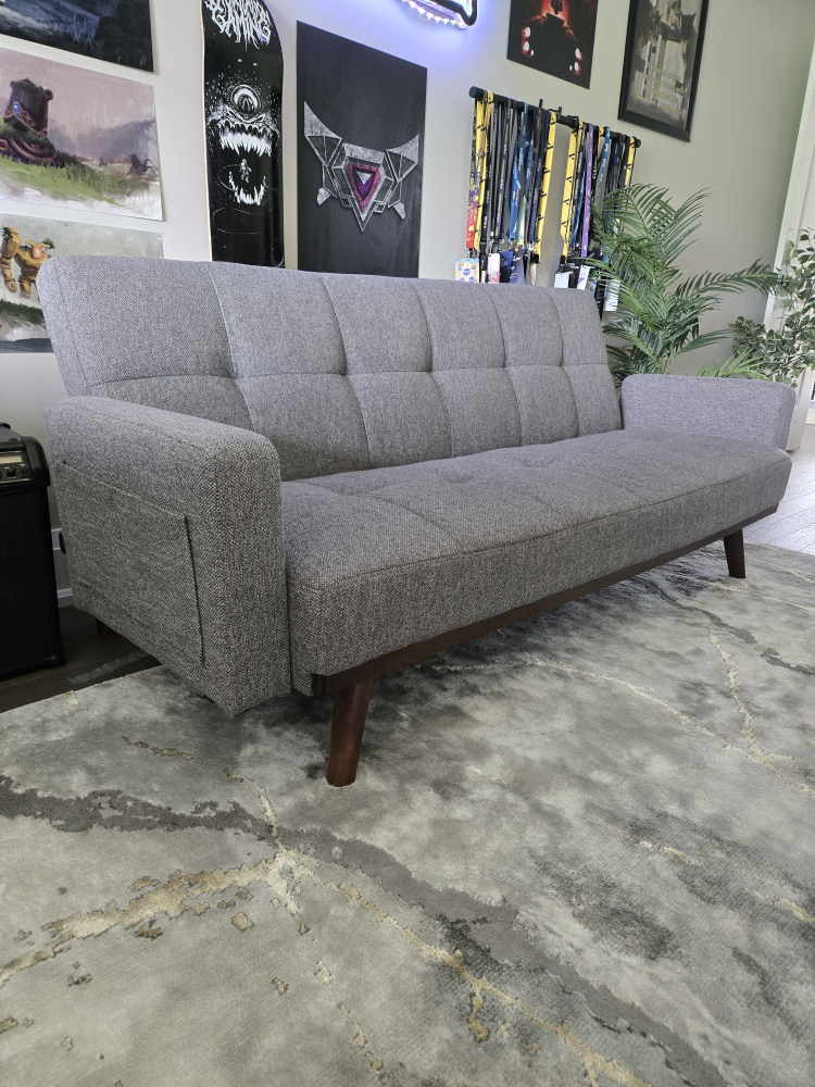 Grey Futon Sofa - photo 2