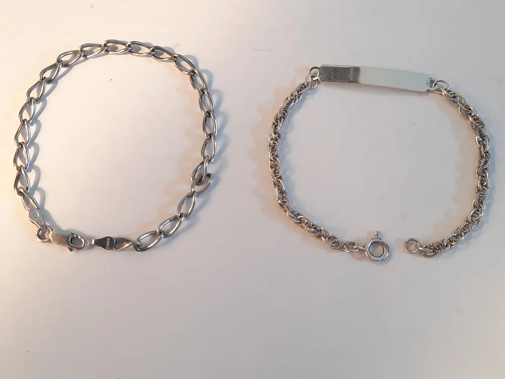 Two Lovely sterlingSilver Bracelets thumbnail