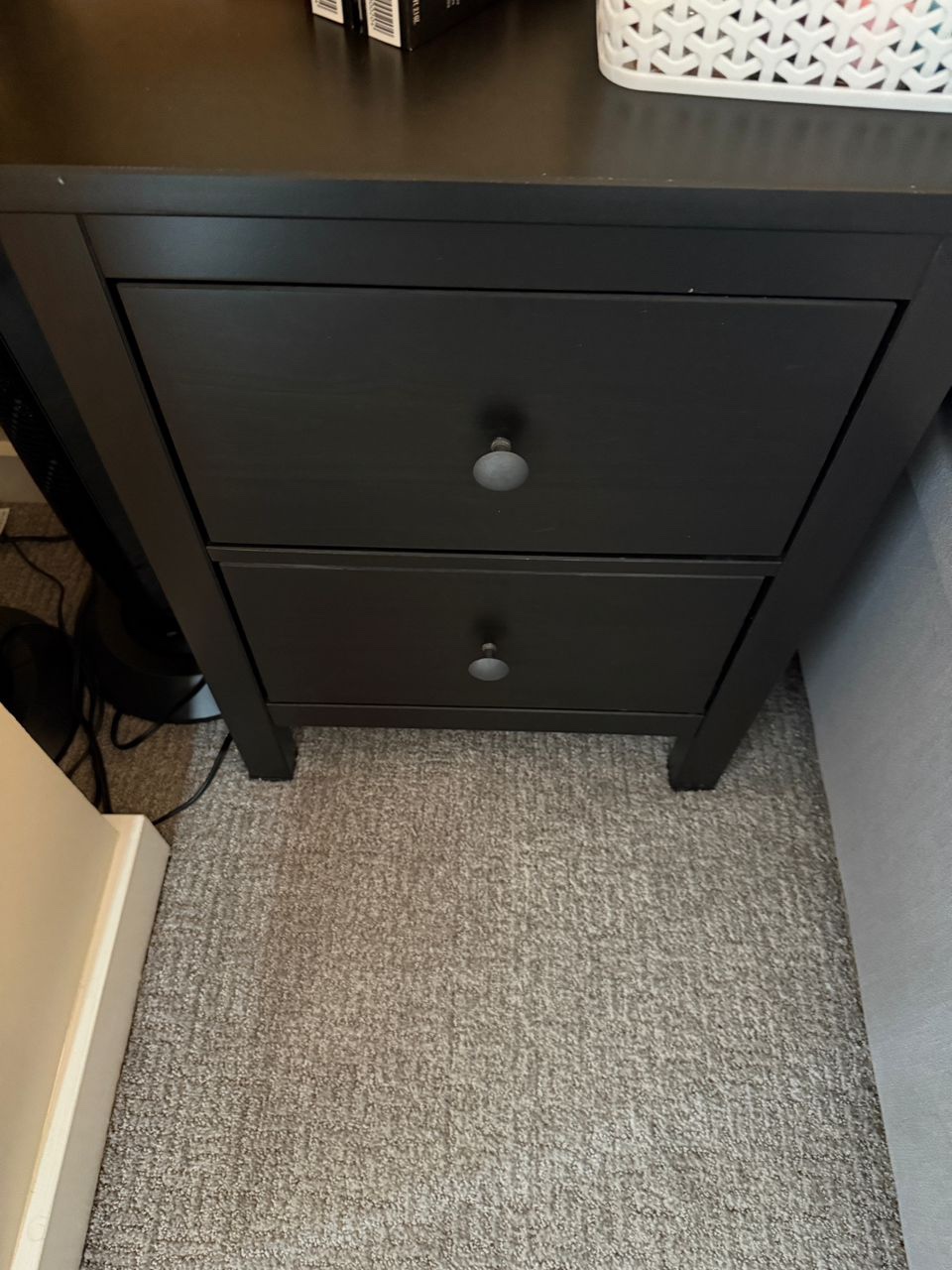 Nightstand ikea black brown