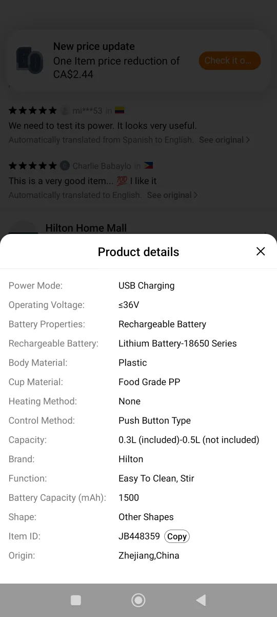 New USB Portable Electric Juice Cup Blender(green) with box image indicator(5)