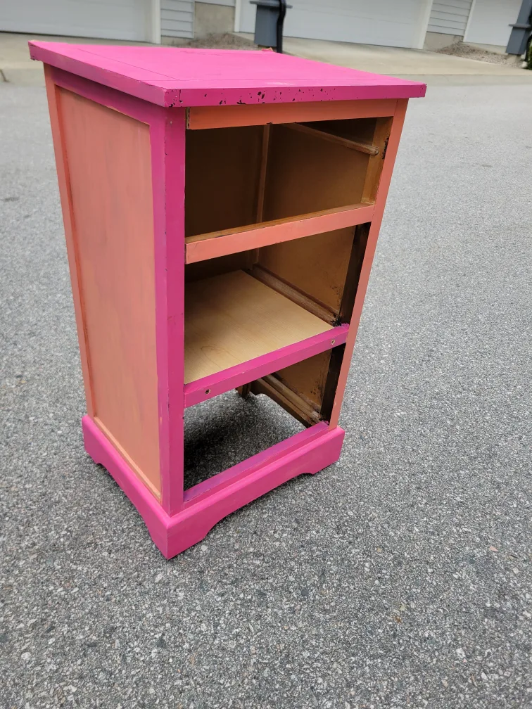Painted Cabinet - Pink & Orange. thumbnail
