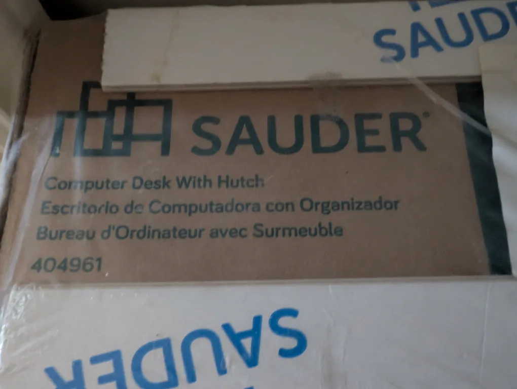 💚Sauder Computer Desk With Hutch Brown🥕 image indicator(4)