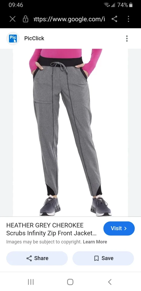 Cherokee Infinity Scrubs Pants, Grey image indicator(2)