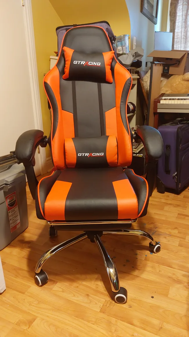 Orange and Black Gaming Chair