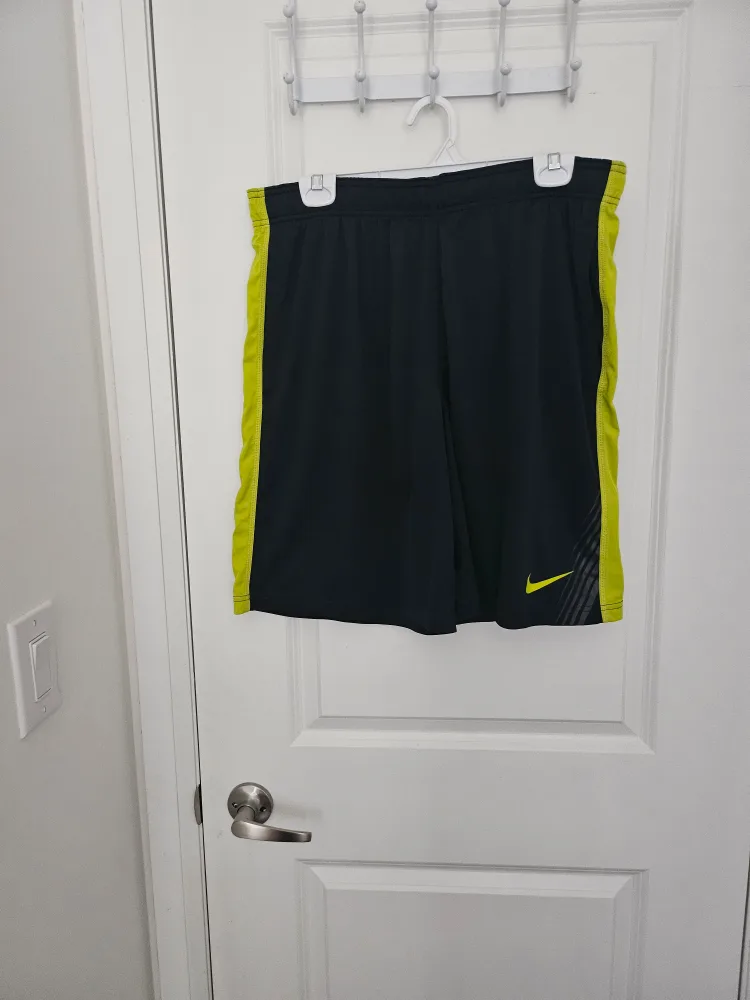 Nike Black & Yellow Athletic Shorts thumbnail