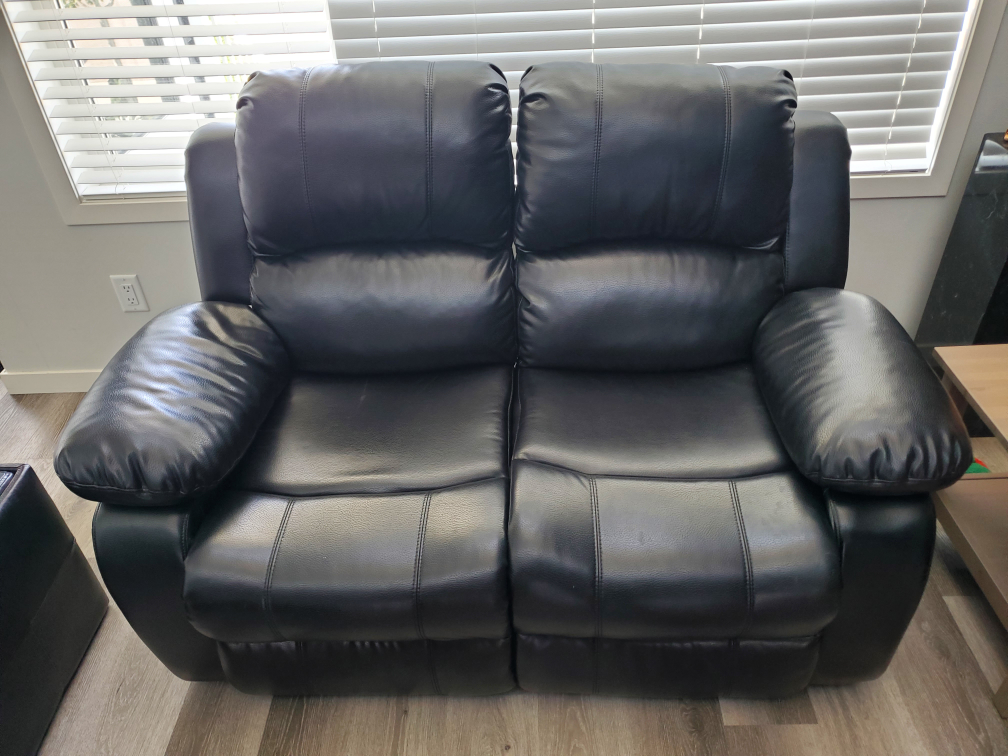 BLACK SOFA & LOVESEAT SET - Reduced from $700 to Now $400! - photo 2