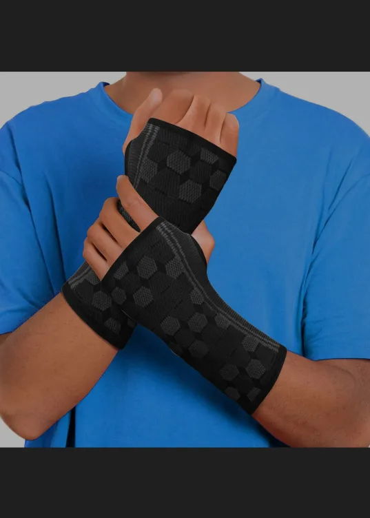 Sparthos Compression Wrist Sleeves – Size XL (Black) thumbnail