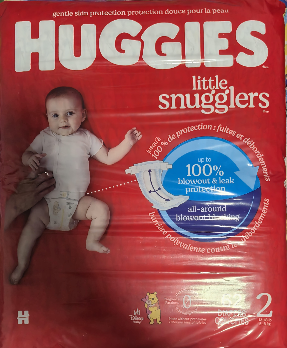 Huggies Diaper Size 2 - New- 62 Pieces