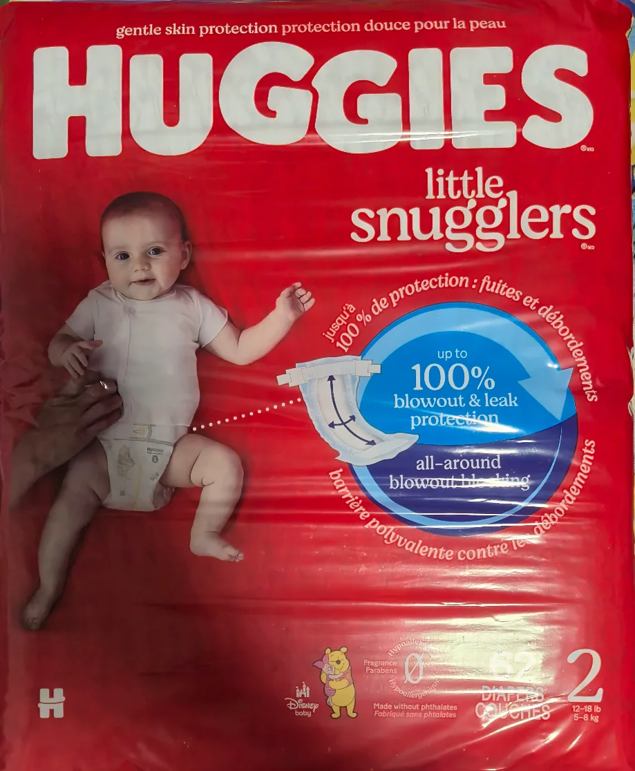 Huggies Diaper Size 2 - New- 62 Pieces