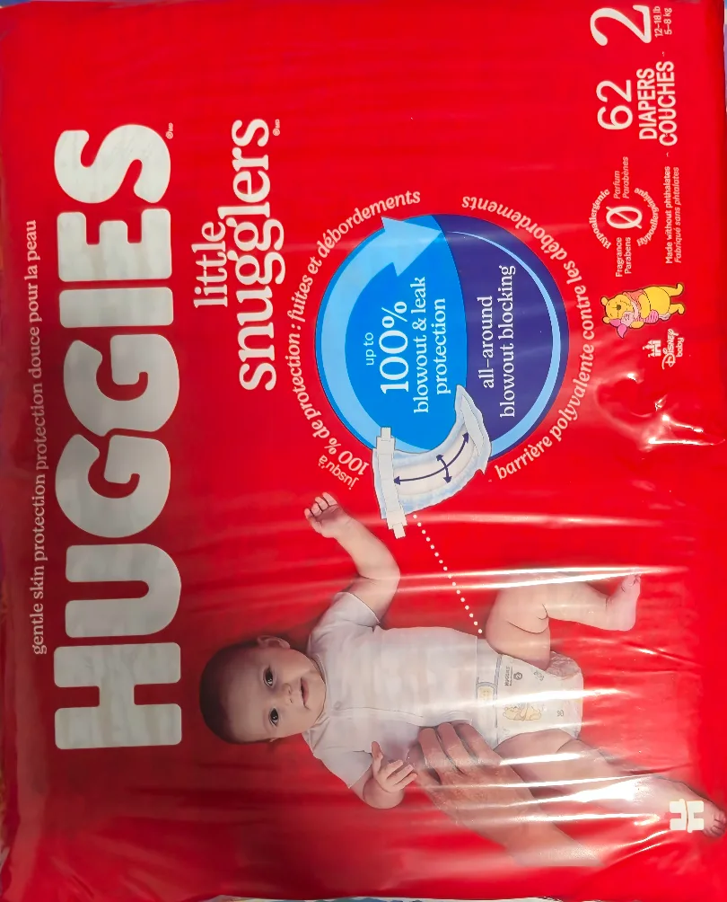 Huggies Diaper Size 2 - New- 62 Pieces image indicator(2)