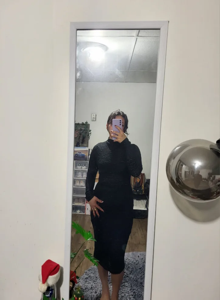 Simons Black Long Sleeve Dress thumbnail