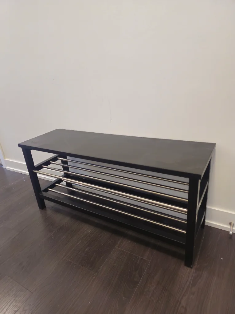 IKEA Shoe Rack & Bench - Black thumbnail