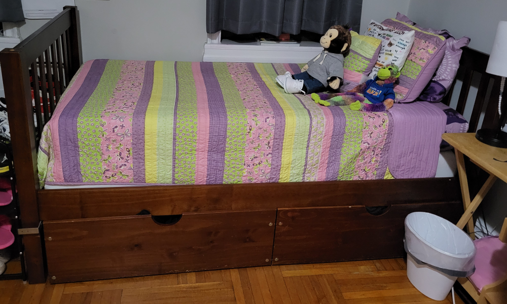Dark Brown Bunk Bed with Staircase and Dresser - photo 4