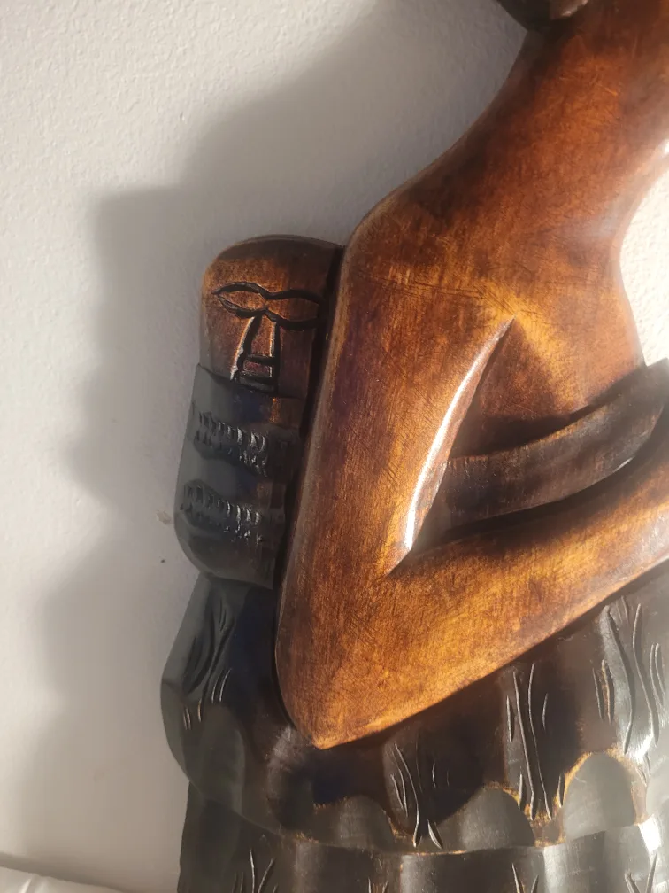 Hand Carved African wood wall hanging image indicator(5)