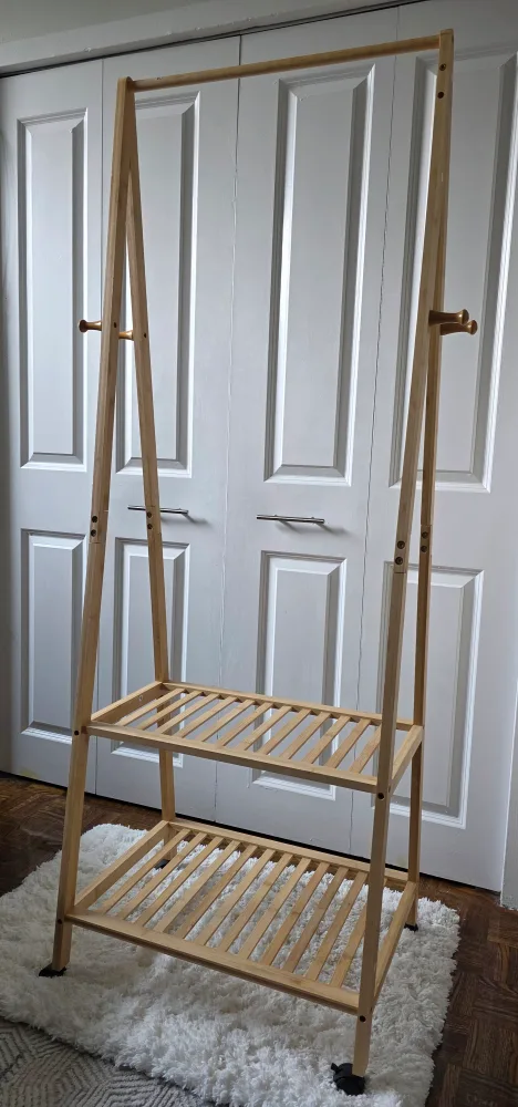 Wooden Clothes Rack thumbnail