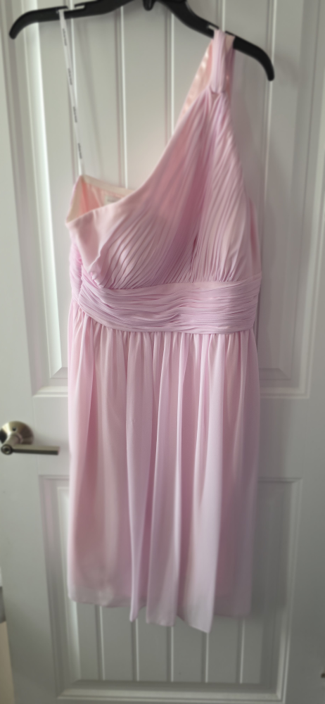 Donna Morgan Pink One-Shoulder Dress