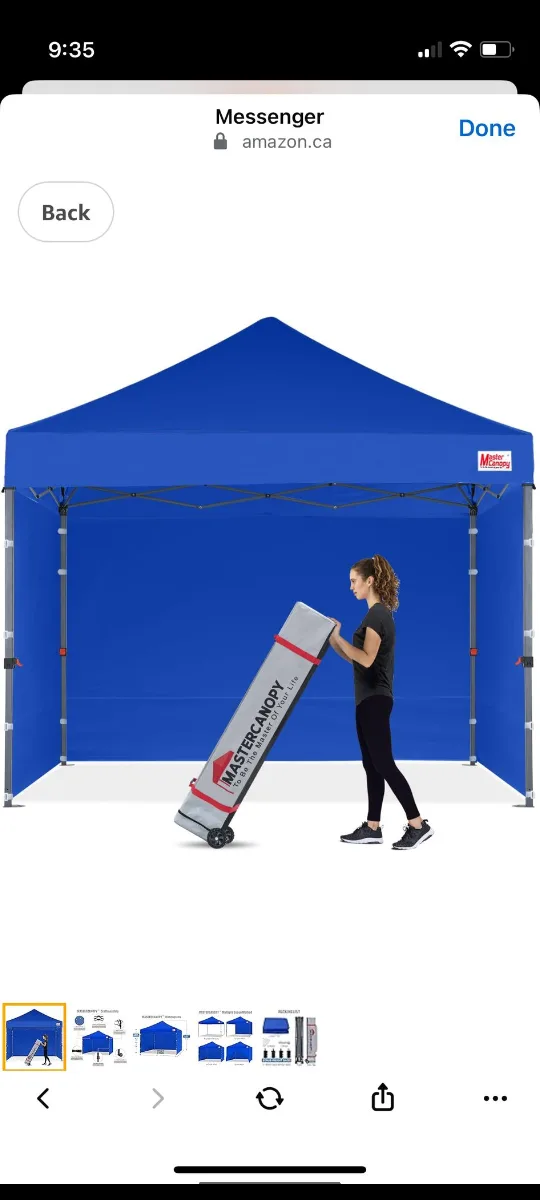 MasterCanopy 10x10 Blue Canopy Tent thumbnail