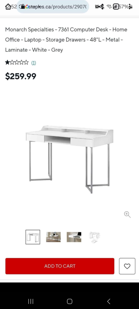 White Computer Desk with Storage Drawers - photo 3