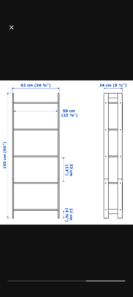Black-Brown Ikea Ladder Bookshelf - photo 4