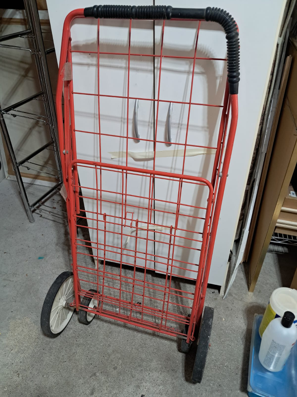 Red Folding Shopping Cart