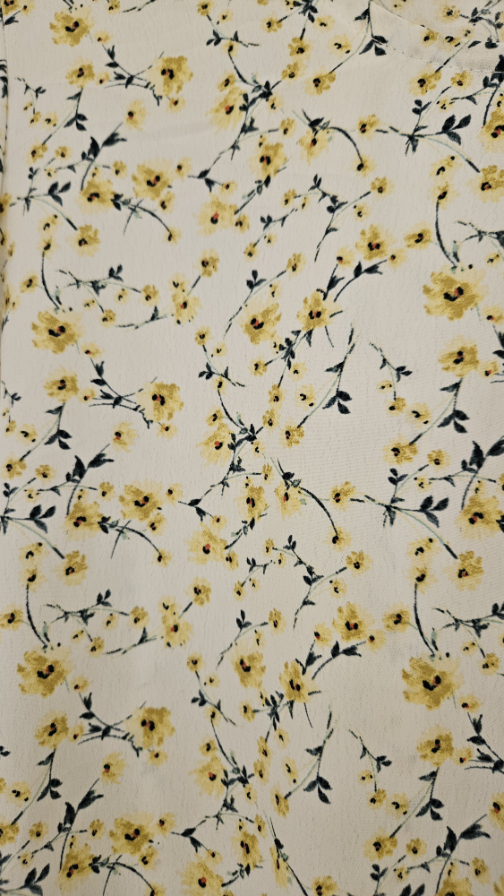 Brand new, Yellow and Blue Floral Top Blouse, Size Medium - photo 2