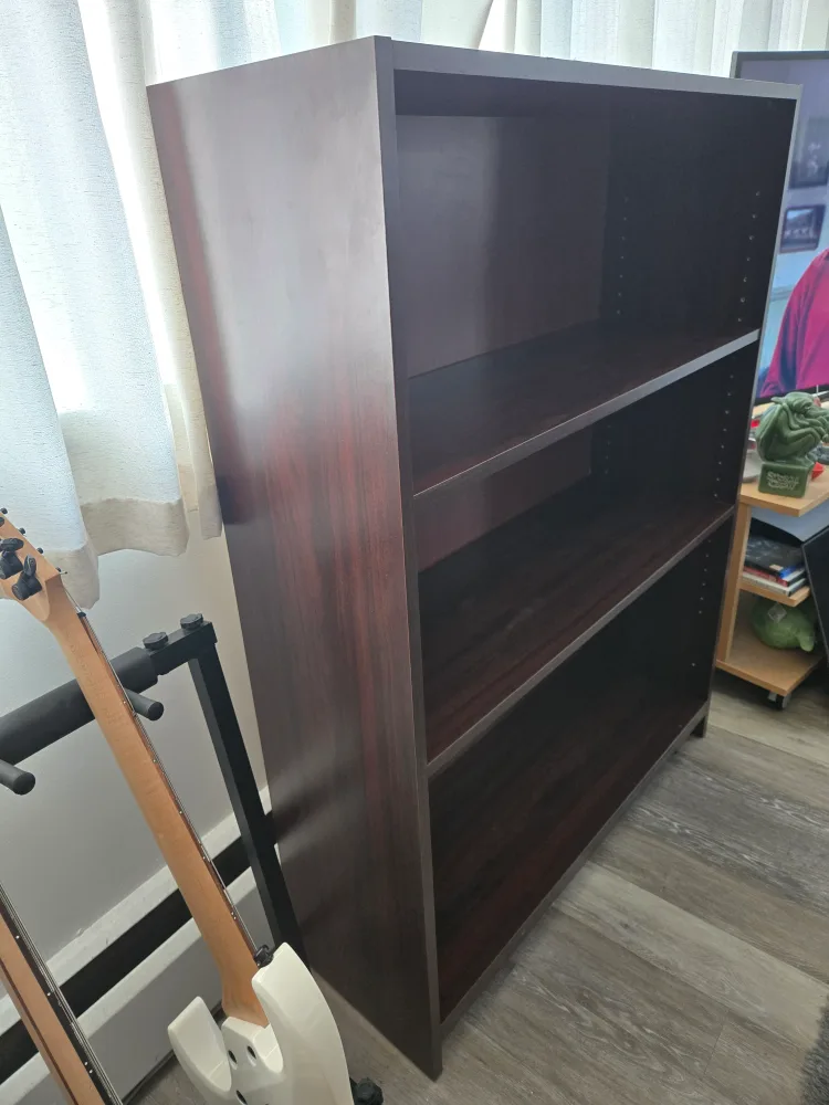 ***NEED GONE TODAY***Great condition cherry wood style bookcase image indicator(2)
